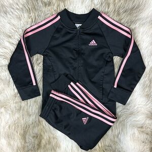 adidas Kids Black and Pink Matching Set